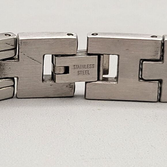 Mens Stainless Steel Magnetic Therapy Link Bracelet - Picture 8 of 8